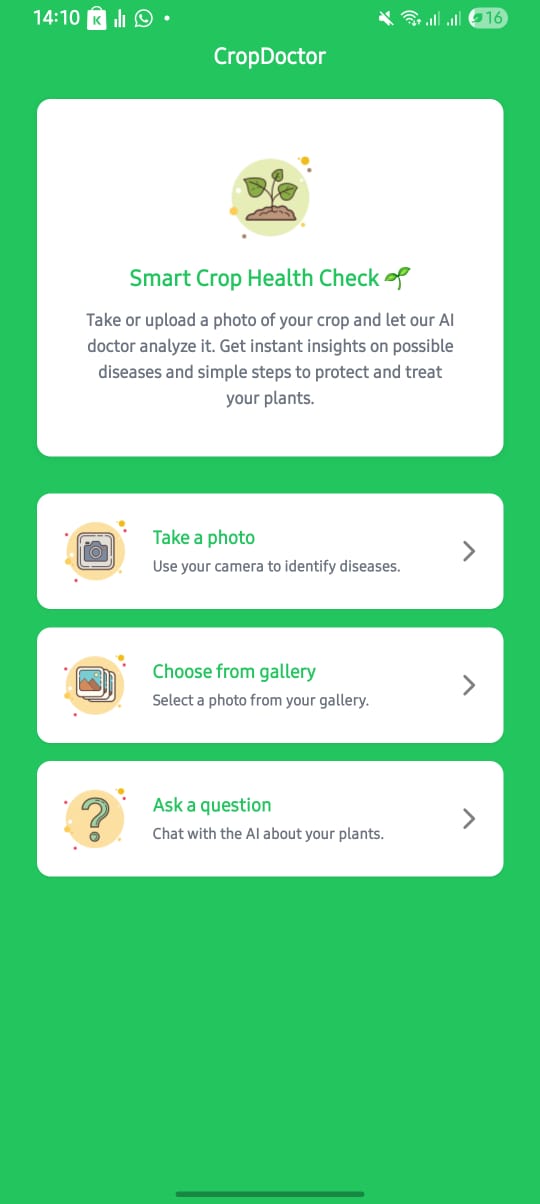 Crop Doctor chat interface